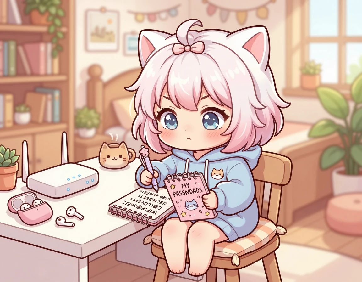 초기화 후 비밀번호를 다시 입력하는 캐릭터