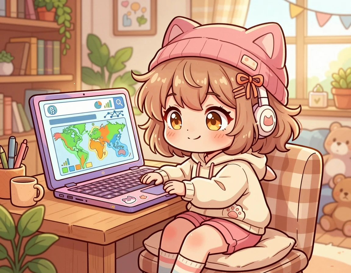 노트북으로 인터넷 설치 가능 지역을 조회하는 캐릭터