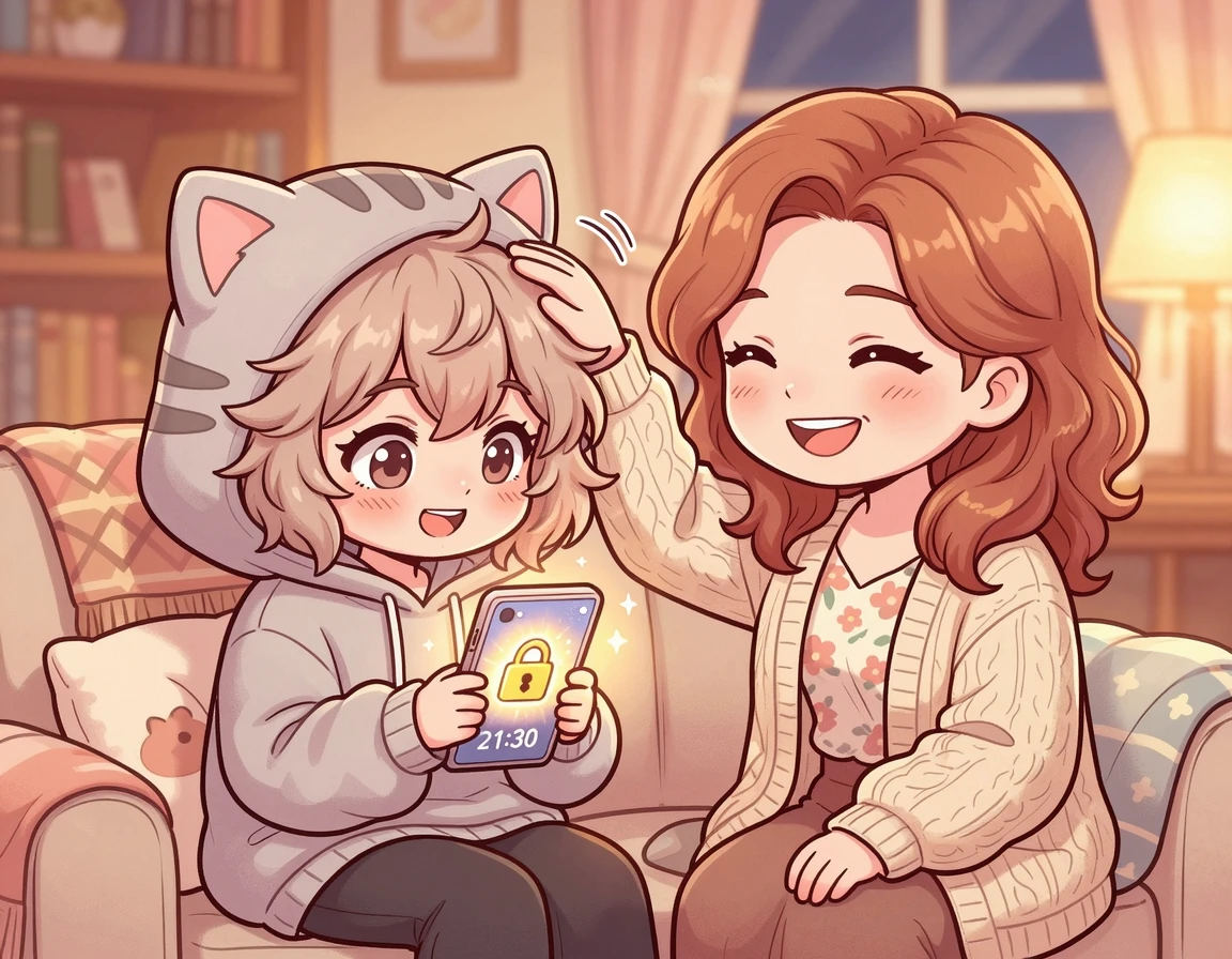 스크린타임 설정으로 올바른 스마트폰 습관을 기르는 자녀와 부모